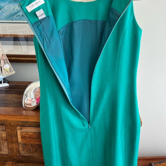 Collection Point Of View Dress.  Green midi,     Size 6. - Picture 3 of 5